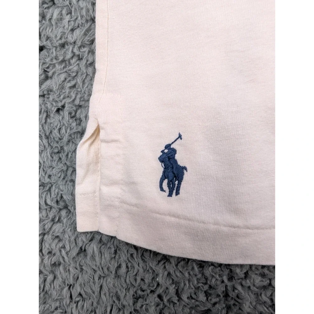 Polo Ralph Lauren Chic Cream Polo Shirt Men's XXL Cotton/Linen Blend Pocket New!